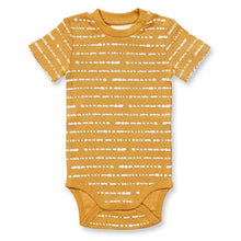 Laden Sie das Bild in den Galerie-Viewer, Kurzarm Baby Body VARIN Mustard von Sense Organics