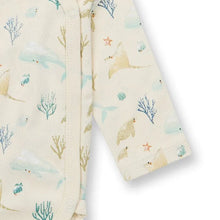 Laden Sie das Bild in den Galerie-Viewer, Baby Langarmbody zum Wickeln Sealife, Ygon von Sense Organics