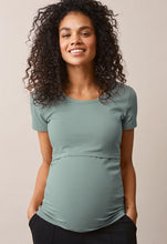 Laden Sie das Bild in den Galerie-Viewer, Umstands- & Stillshirt Classic Mint von boob