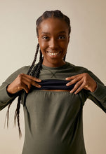 Laden Sie das Bild in den Galerie-Viewer, Umstands- und Stillpullover B.Warmer Sweatshirt von boob in Moss green