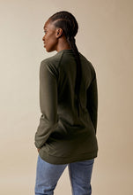 Laden Sie das Bild in den Galerie-Viewer, Umstands- und Stillpullover B.Warmer Sweatshirt von boob in Moss green