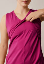 Laden Sie das Bild in den Galerie-Viewer, Umstands- und Stillkleid A dress dark orchid