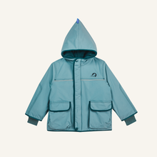 Laden Sie das Bild in den Galerie-Viewer, TALVI EKO Winterparka mit Schneefang in smoke blue/deep teal finkid