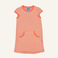 Laden Sie das Bild in den Galerie-Viewer, KEIDAS Kurzarmkleid mit Streifenmix von finkid in fox/off white