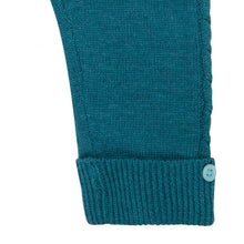 Laden Sie das Bild in den Galerie-Viewer, Schmale Baby-Strickleggings Pablo in Petrol von Sense Organics