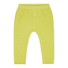 Laden Sie das Bild in den Galerie-Viewer, Baby Leggings Glattstrick Pablo in limetten grün von Sense Organics