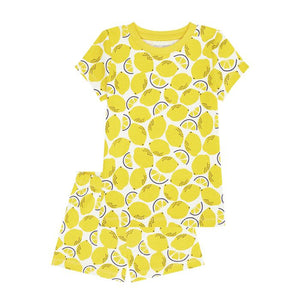 Jula: kurzer Kinder Pyjama mit Zitronen von Sense Organics