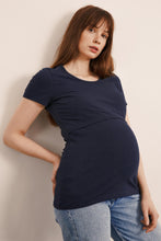 Laden Sie das Bild in den Galerie-Viewer, Umstands- & Stillshirt Classic midnightblue von boob
