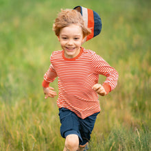 Laden Sie das Bild in den Galerie-Viewer, RULLA Basic Ringel Longsleeve von finkid in fox/offwhite