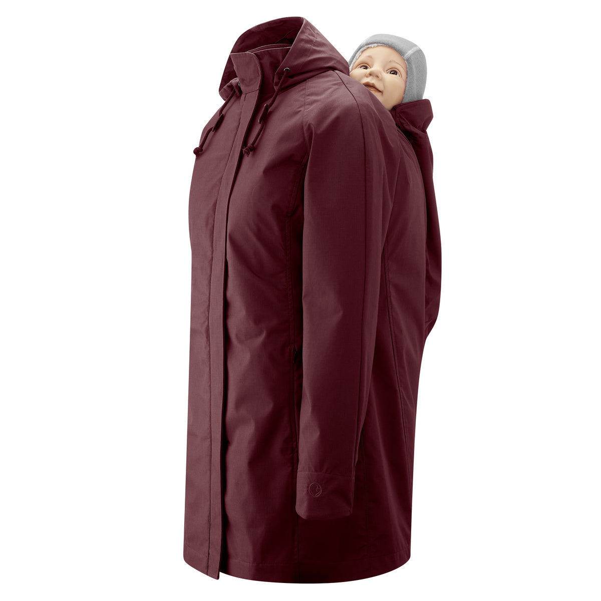 Kurzmantel für Schwangerschaft und zum Babytragen Berlin in beere von  mamalila