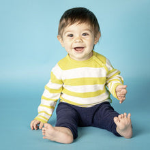 Laden Sie das Bild in den Galerie-Viewer, Baby Leggings Glattstrick Pablo in navy von Sense Organics
