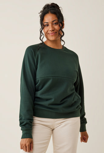 Sweatshirt mit Stillfunktion von boob, deep green
