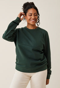 Sweatshirt mit Stillfunktion von boob, deep green