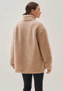 Pile Fleecepullover zum Stillen- Beige