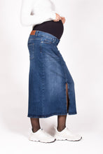 Laden Sie das Bild in den Galerie-Viewer, Umstandsrock: Jeansrock Midi von Love2wait