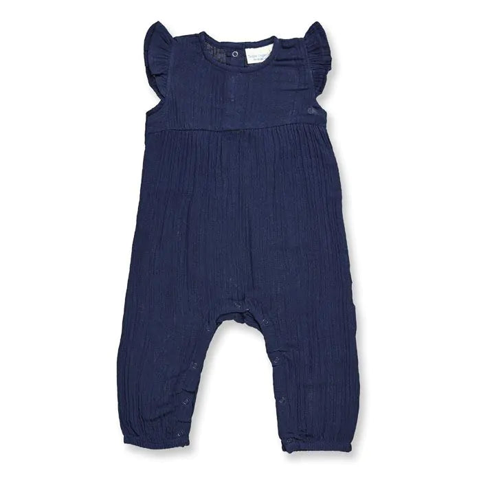 Baby Overall aus Musselin Marli in navy von Sense Organics