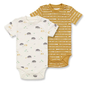 Kurzarm Baby Body VARIN Mustard von Sense Organics