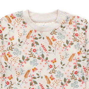 Langarm Baby Body VARIN RETRO Blumen von Sense Organics