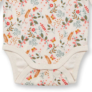 Langarm Baby Body VARIN RETRO Blumen von Sense Organics