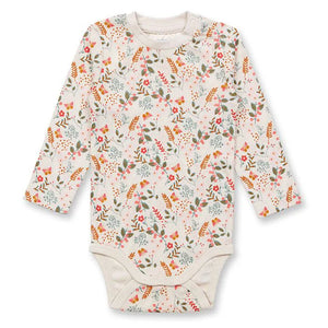 Langarm Baby Body VARIN RETRO Blumen von Sense Organics