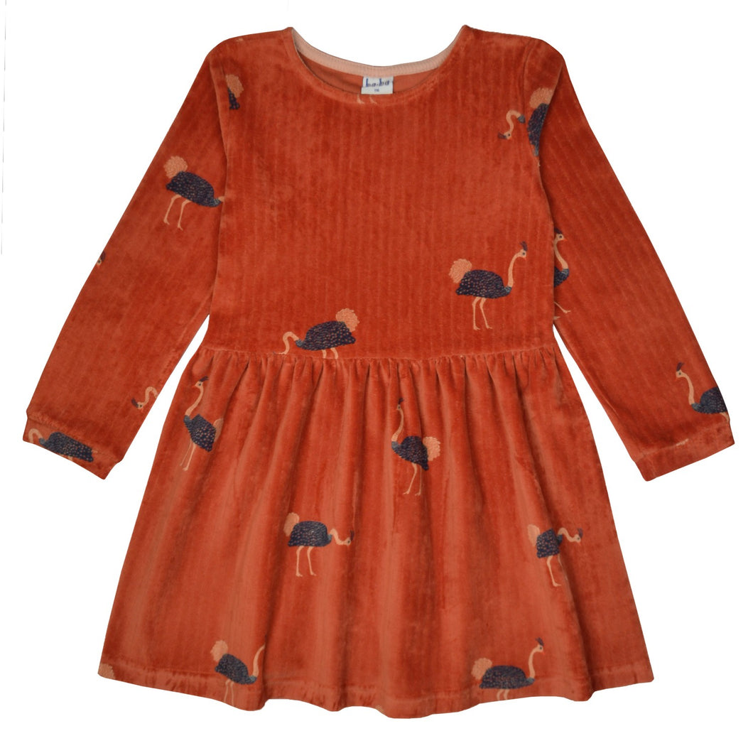 gemütliches Herbstkleid mit Straußen von baba Kidswear