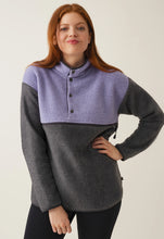 Laden Sie das Bild in den Galerie-Viewer, Wollflor-Pullover 90er in lila von boob für Schwangerschaft und Stillzeit