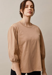 Umstands- und Stillbluse "T-Shirt Bluse" von boob in Sand
