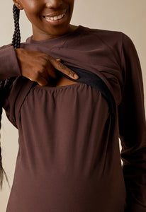 Umstands- und Stillpullover B.Warmer Sweatshirt von boob in Mahogany