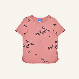 ILTA Jersey Kurzarmshirt mit Tierprint von finkid in rose