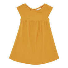 Laden Sie das Bild in den Galerie-Viewer, Baby Sommerkleid aus Musselin Neela in orange von Sense Organics