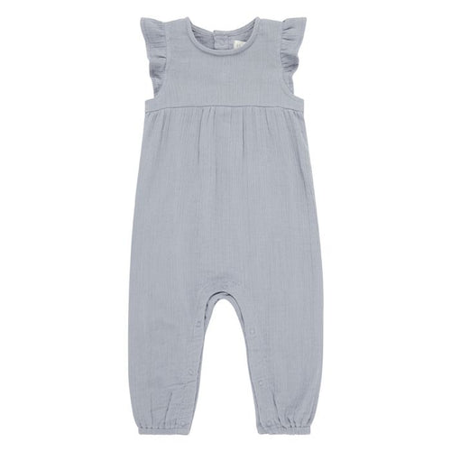 Mädchenhafter Baby Overall aus Musselin Marli in dusty blue von Sense Organics