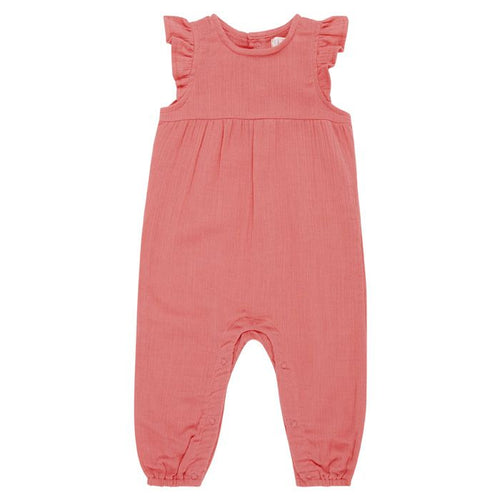 Mädchenhafter Baby Overall aus Musselin Marli in rose von Sense Organics