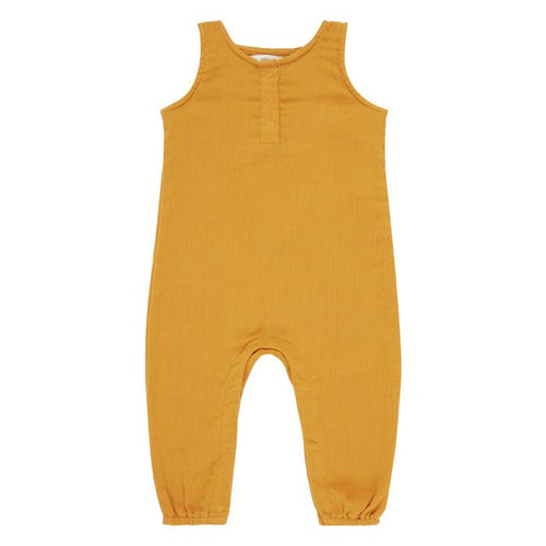 Bequemer Baby Overall aus Musselin Maris in orange von Sense Organics