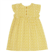 Laden Sie das Bild in den Galerie-Viewer, Baby Sommerkleid aus Musselin Neela in gelb mit Punktemuster