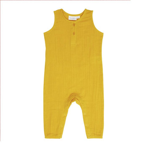 Bequemer Baby Overall aus Musselin Maris in curry von Sense Organics