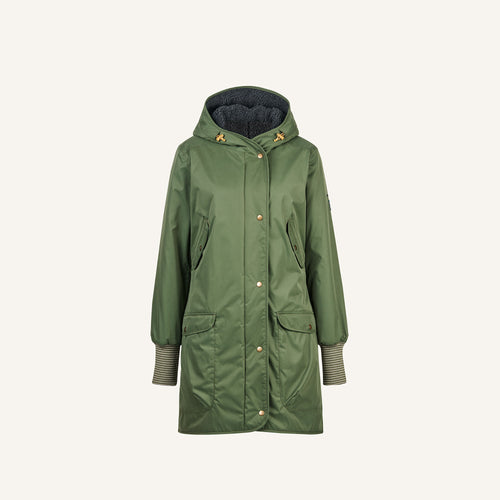 Umstands- und Tragejacke SUOMUKKA wendbarer Winterpraker von finside in bronze green