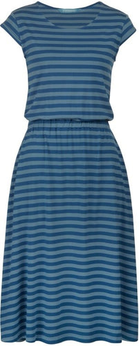 MEKKO Kleid mit Streifenprint von finside in dove/real teal