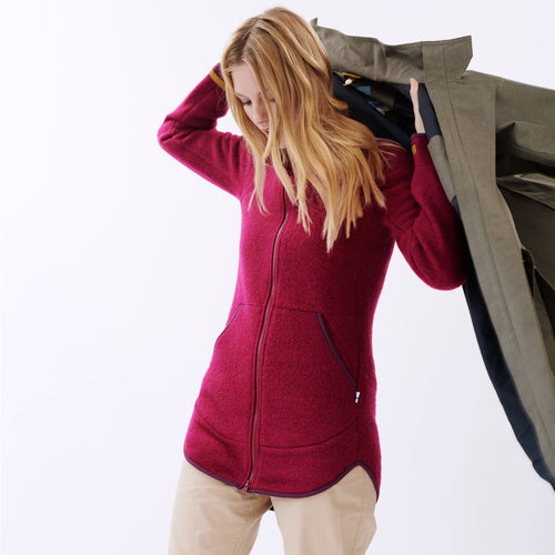 MAATILA Wollfleece Langjacke - Zip in Innenjacke von finside