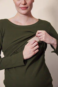 Umstands- & Stillkleid Signe moosgrün von boob