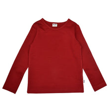 Laden Sie das Bild in den Galerie-Viewer, Baba Kidswear Langarm Shirt Unisex rot, innen gemütlich angerauht