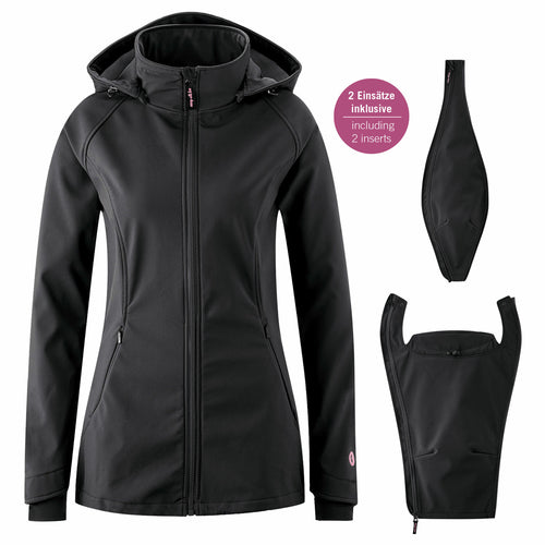 Umstands- und Tragejacke Softshell-Allrounder in black von mamalila